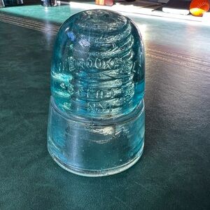 Vintage Antique Telephone Wire Glass Insulator Brookfield NY